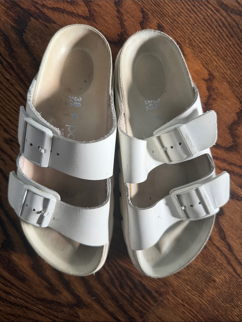 White Double-Strap Women’s Papillio Sandals - Comfortable Casual Footwear